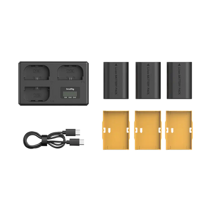 SmallRig LP-E6NH Kit with 3 Batteries and Portable 3-Bay Charger