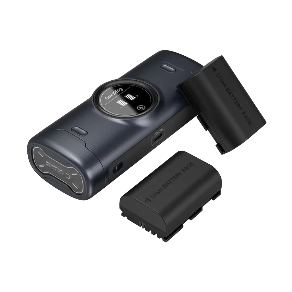 SmallRig LP-E6P Kit with 2 Batteries and Portable 2-Bay Charger Case
