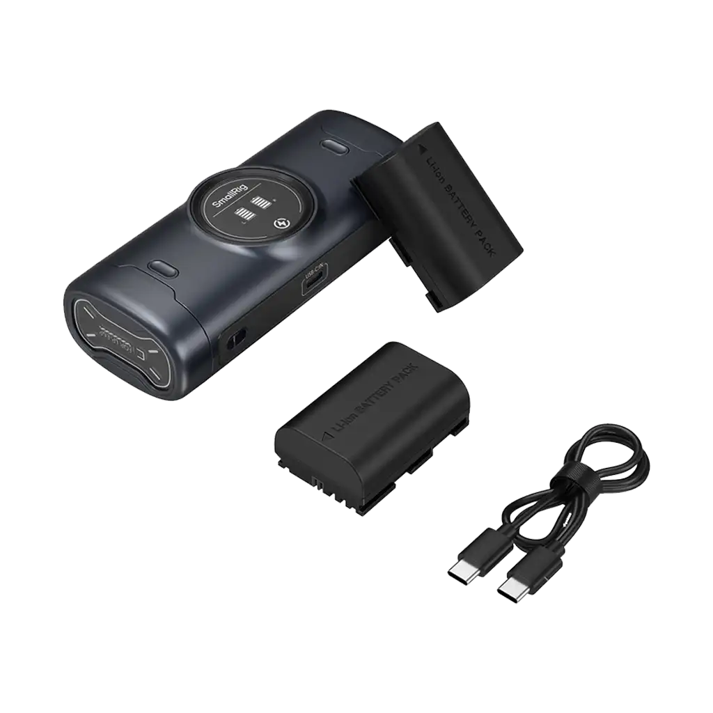 SmallRig LP-E6P Kit with 2 Batteries and Portable 2-Bay Charger Case