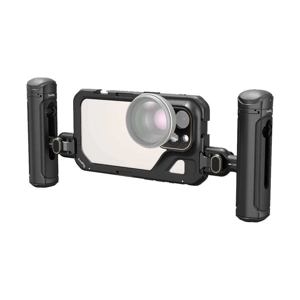 SmallRig Mobile Video Cage Kit with Dual Handles for iPhone 15 Pro