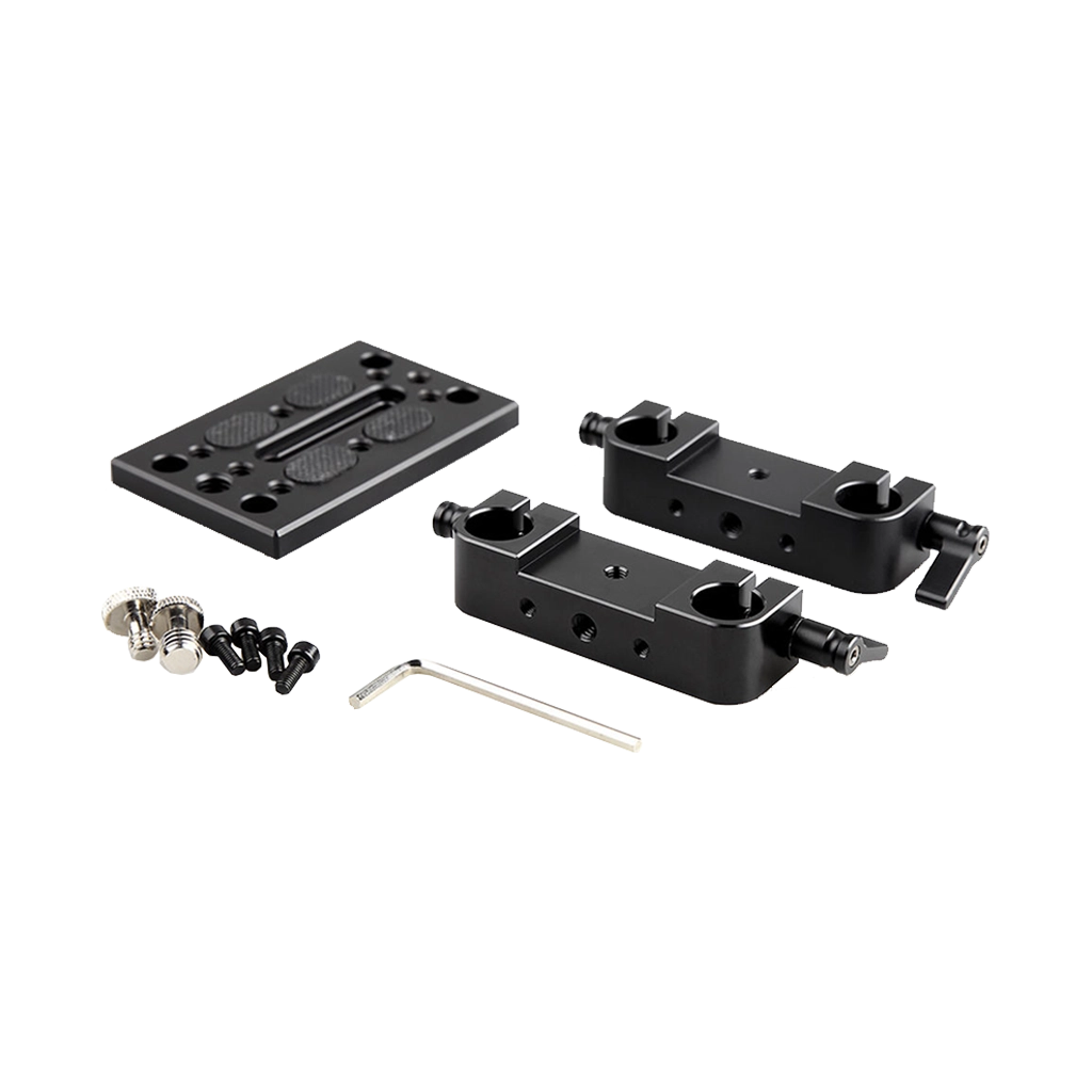 SmallRig Mounting Plate with Dual 15mm Rod Clamps
