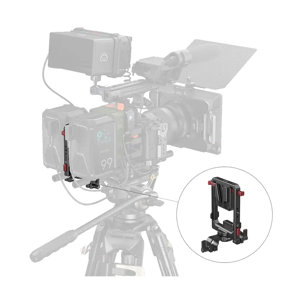 SmallRig Rotatable V-Mount Battery Plate with Dual V-Locks and 15mm Dual Rod Clamp
