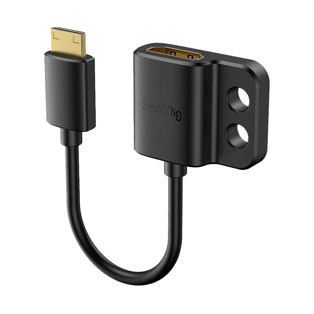SmallRig Ultra-Slim Female HDMI Type A to Male Mini-HDMI Type C Adapter Cable