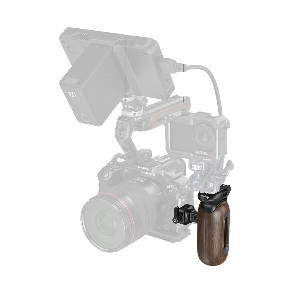 SmallRig Wooden Side Handle with NATO Clamp