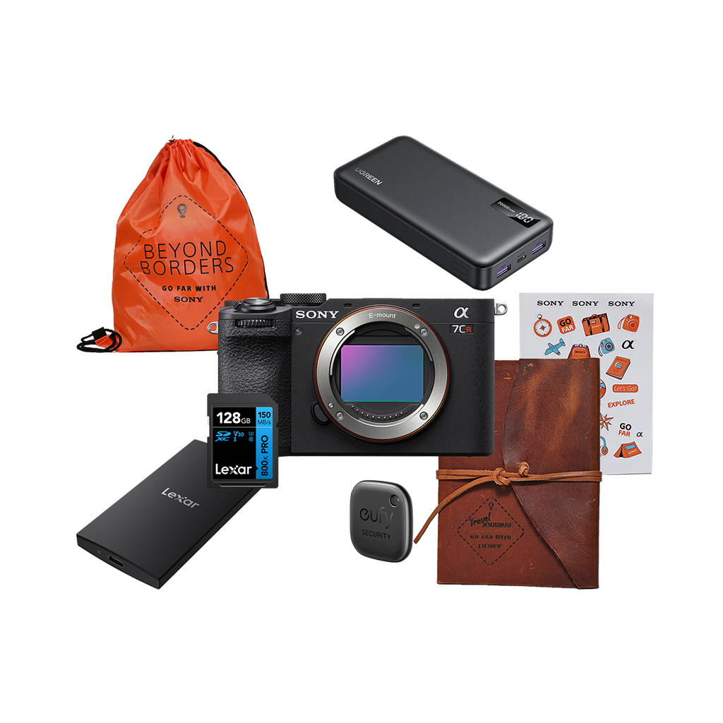 Sony Alpha a7CR Mirrorless Digital Camera (Black) with FREE Beyond Borders Travel Kit