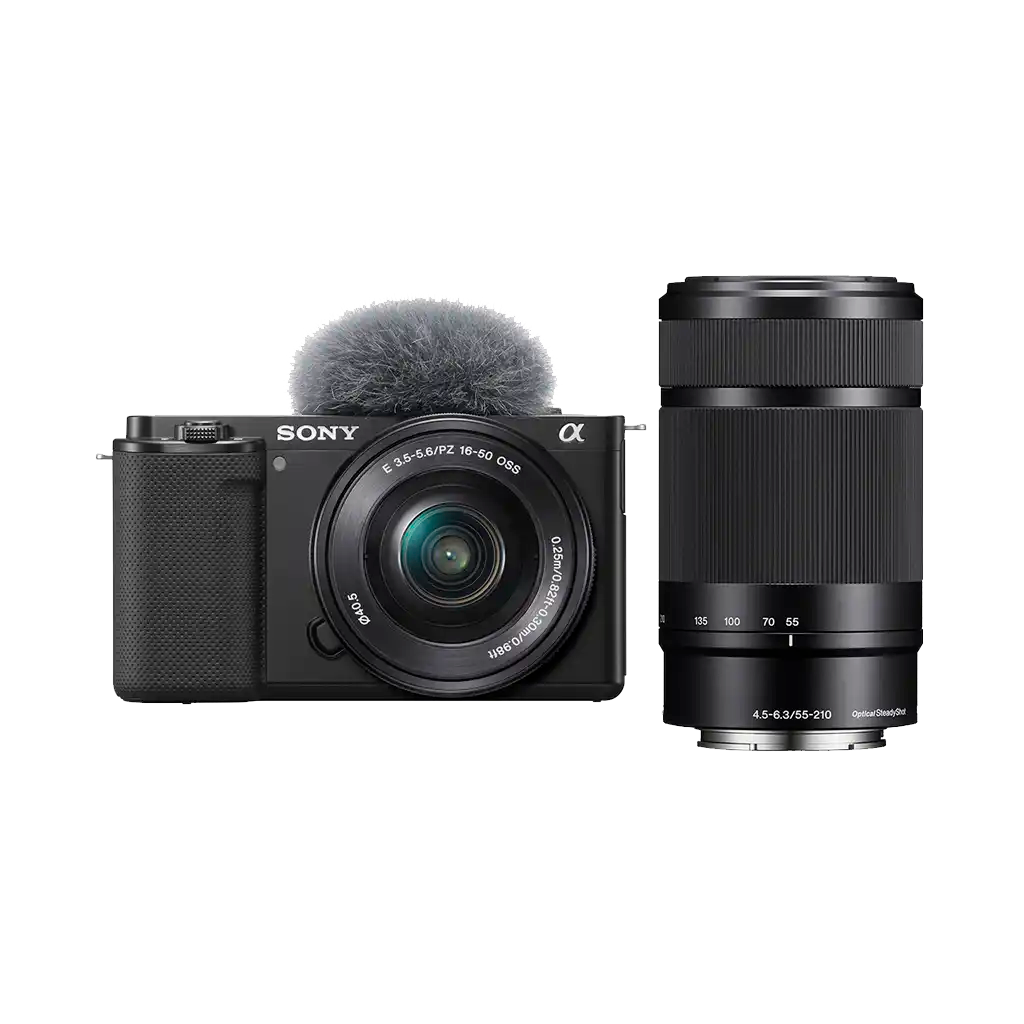Sony ZV-E10 Mirrorless Camera with 16-50mm and 55-210mm Lens