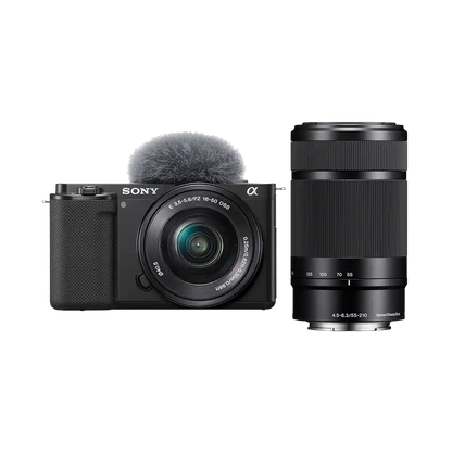 Sony ZV-E10 Mirrorless Camera with 16-50mm and 55-210mm Lens