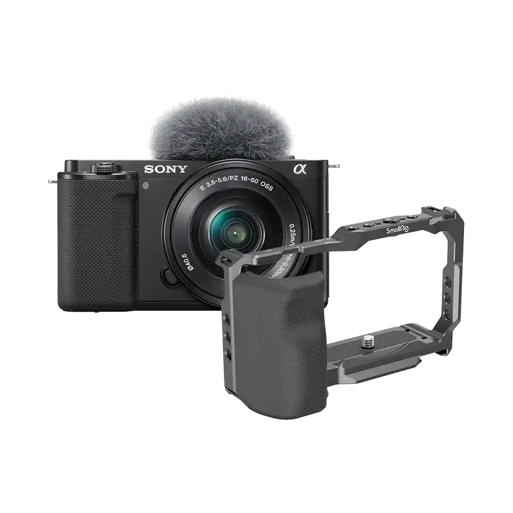 Sony ZV-E10 Mirrorless Camera with 16-50mm Lens (Black) with Free SmallRig Cage 3538B (Valued at R1,245)