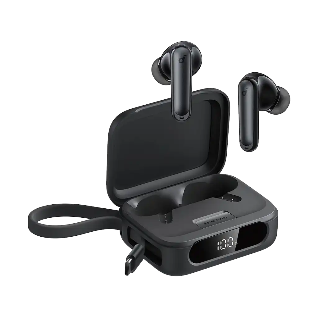 Soundcore P41i True Wireless Noise-Canceling Earbuds with Built-In Power Bank (Black)