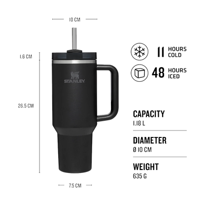 Stanley The Quencher H2.O FlowState Tumbler 1.2L (Black Tonal)