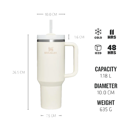 Stanley The Quencher H2.O FlowState Tumbler 1.2L (Cream Tonal)
