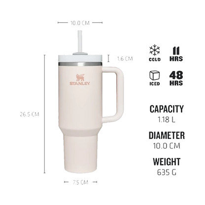 Stanley The Quencher H2.O FlowState Tumbler 1.2L (Rose Quartz)