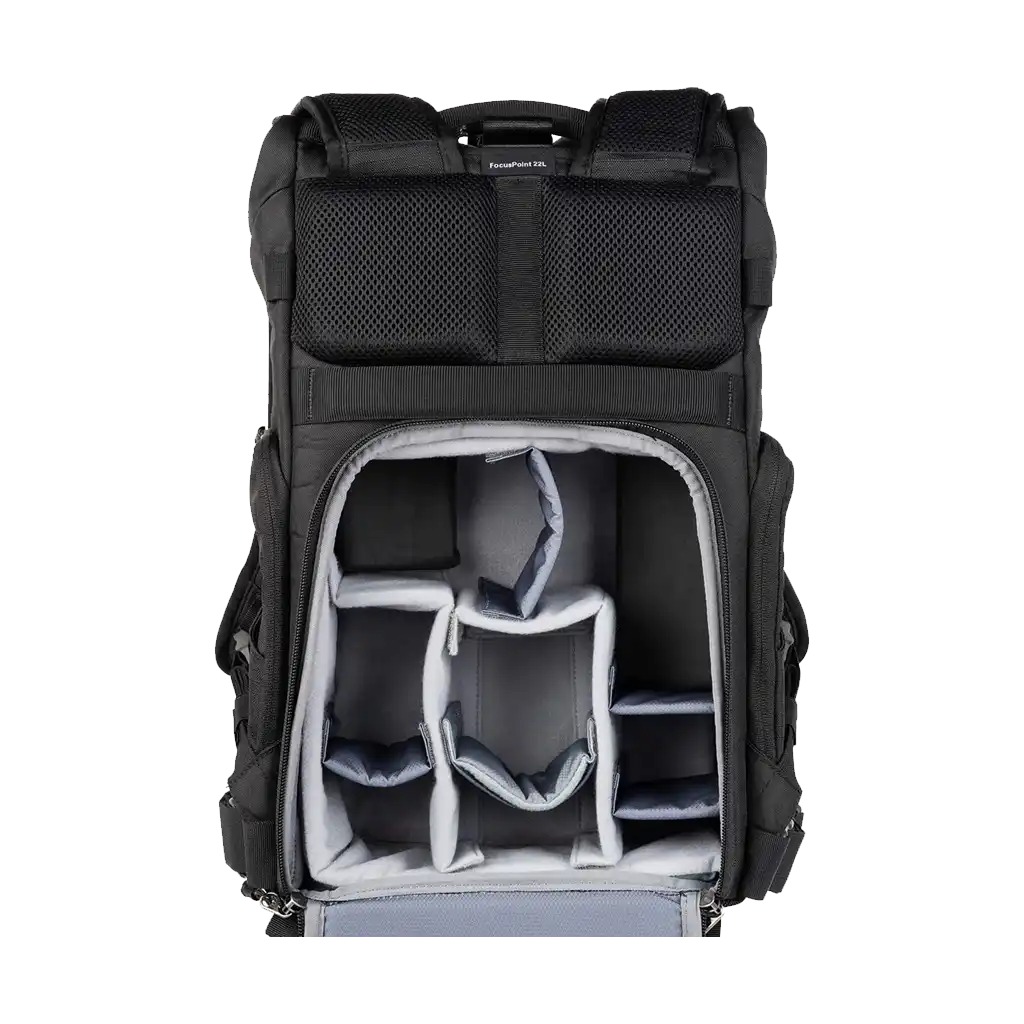 Think Tank Photo FocusPoint Rolltop Camera Backpack (Asphalt Black, 22 L)