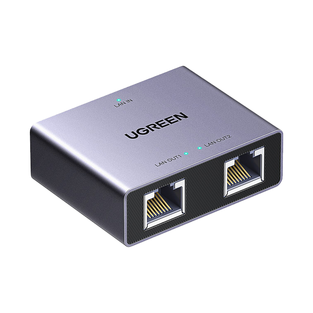 UGREEN 1-to-2 Gigabit Ethernet Splitter, 1000Mbps LAN Network Adapter