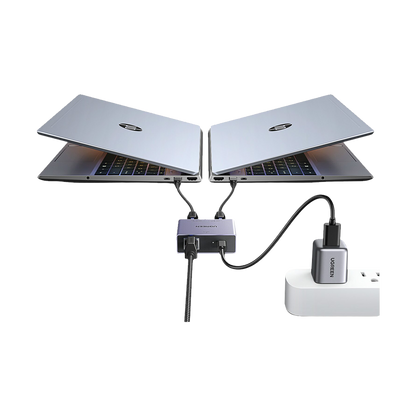 UGREEN 1-to-2 Gigabit Ethernet Splitter, 1000Mbps LAN Network Adapter
