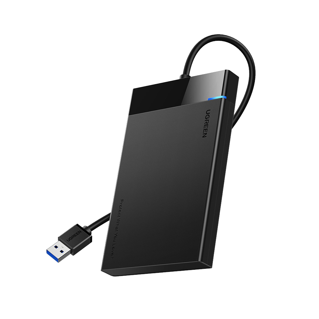 UGREEN USB 3.0 to 2.5” SATA Hard Drive Enclosure (Non-Detachable Cable)