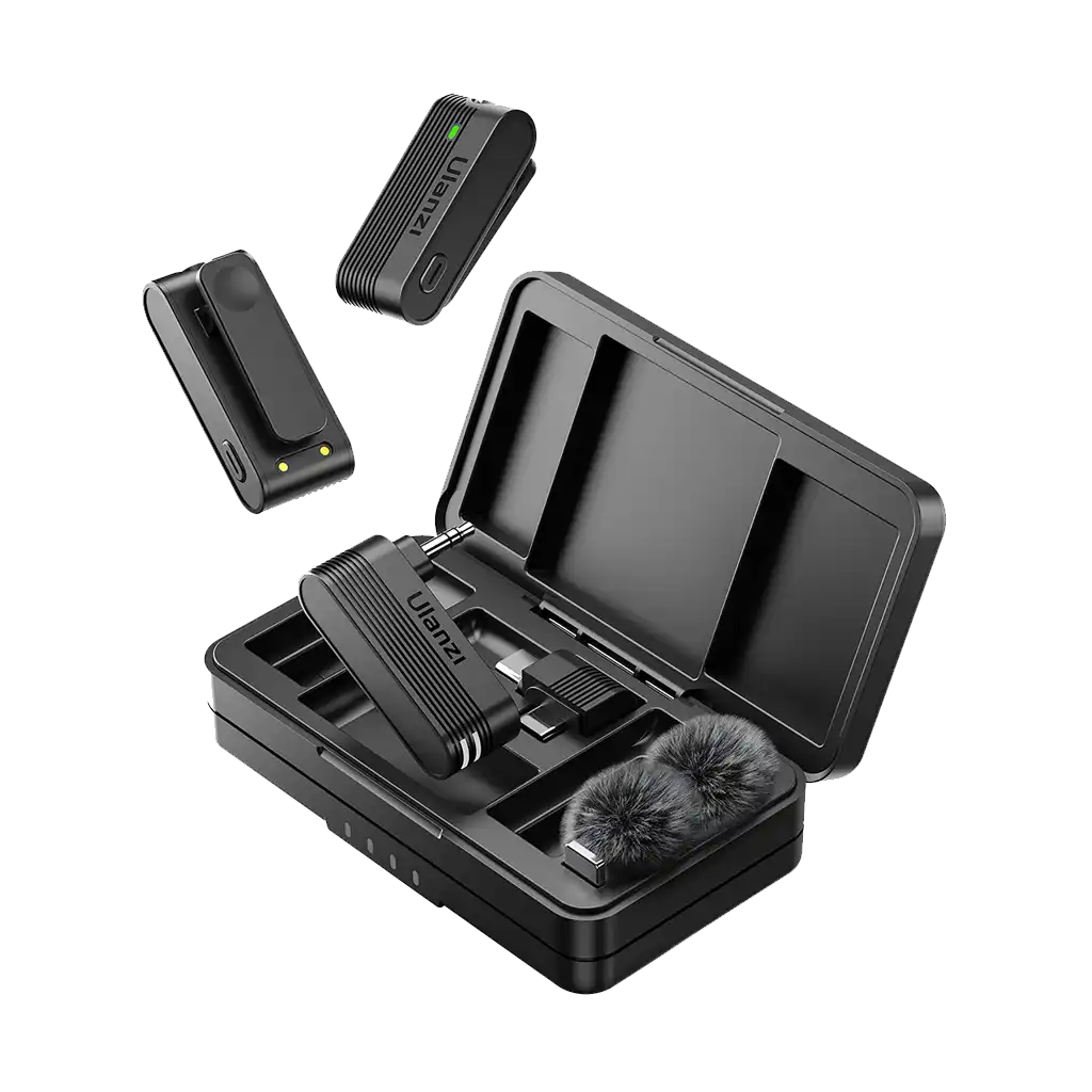 Ulanzi A100 2-Person Wireless Microphone System for Cameras and Mobile Devices (2.4 GHz)