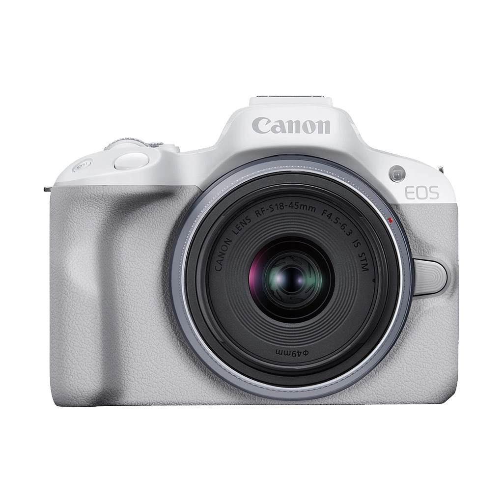 USED Canon EOS R50 Mirrorless Camera with 18-45mm Lens (White) - Rating 9/10 (S39686)