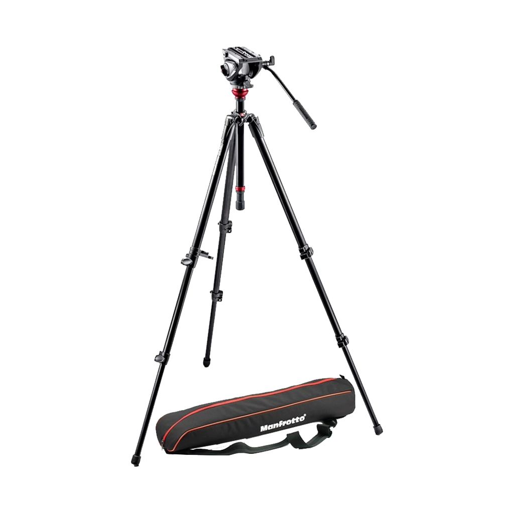 USED Manfrotto MVH500AH + 755XB Fluid Video Tripod - Rating 8/10 (S40359)