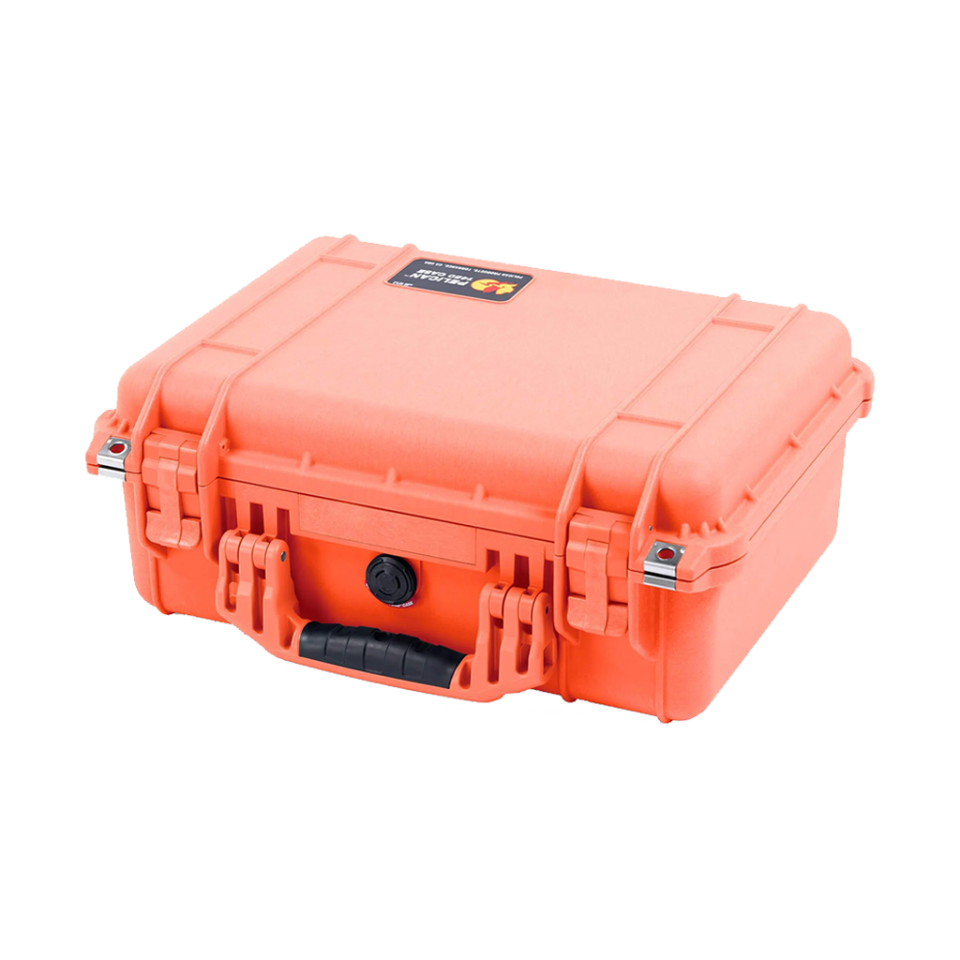 USED Pelican 1450 Case (Orange) with Pick 'N Pluck Foam - Rating 7/10 (S45165)