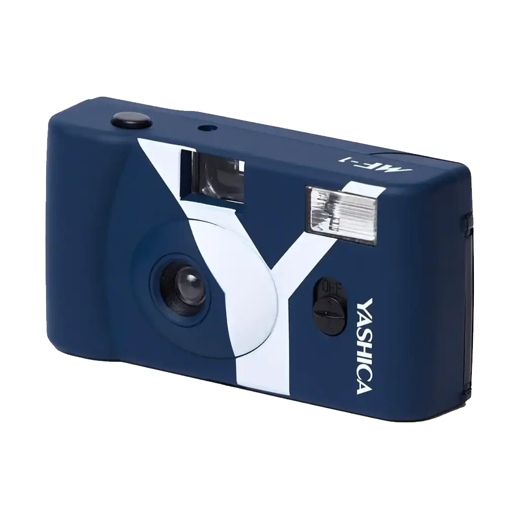 Yashica MF-1 Y-Series Snapshot Art 35mm Film Camera (Prussian Blue)