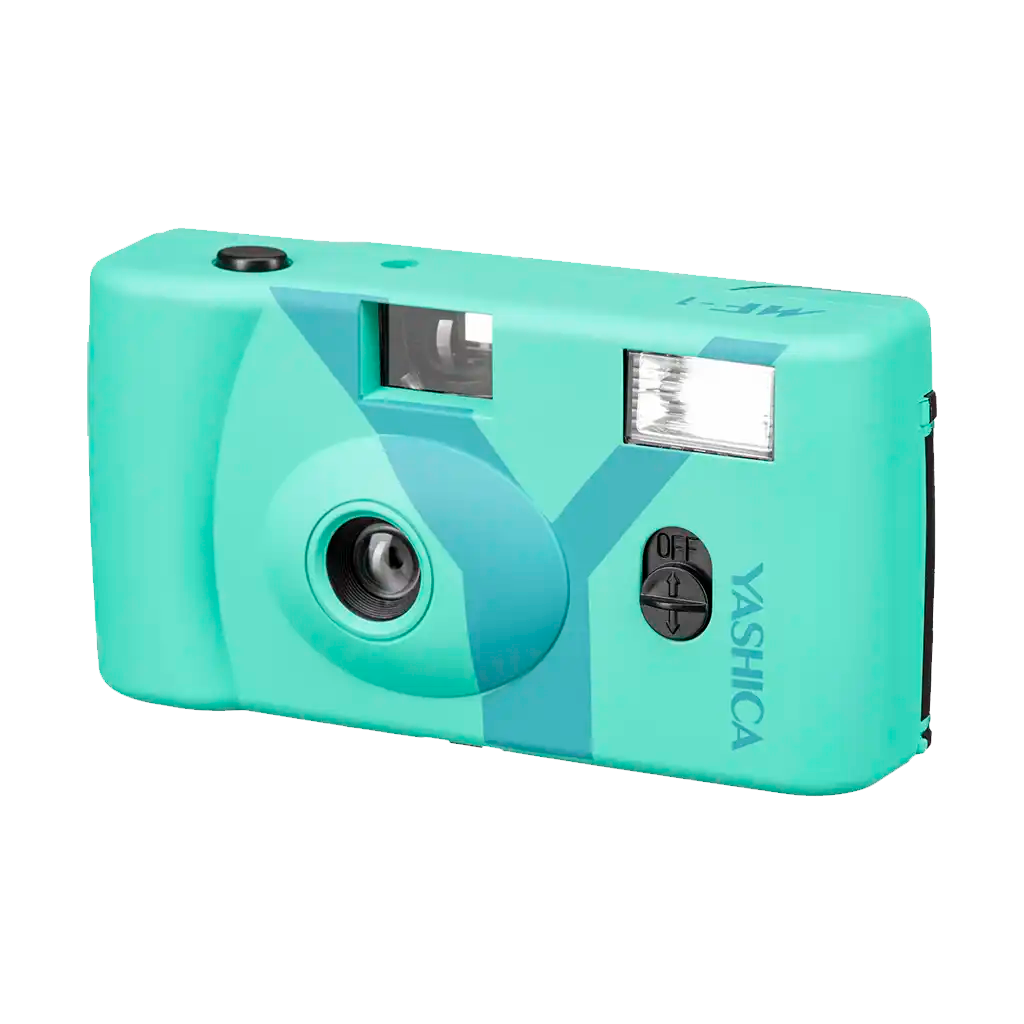 Yashica MF-1 Y-Series Snapshot Art 35mm Film Camera (Turquoise)