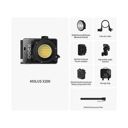 Zhiyun Molus X200 Bi-Color COB LED Light (Combo Kit)