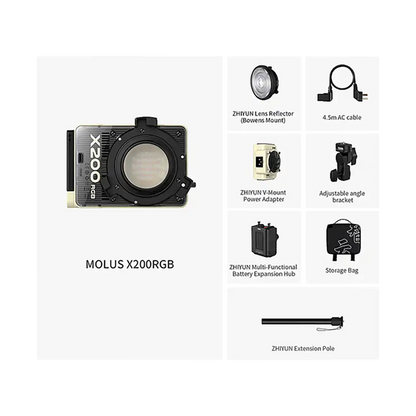 Zhiyun Molus X200 RGB COB LED Light (Combo Kit)