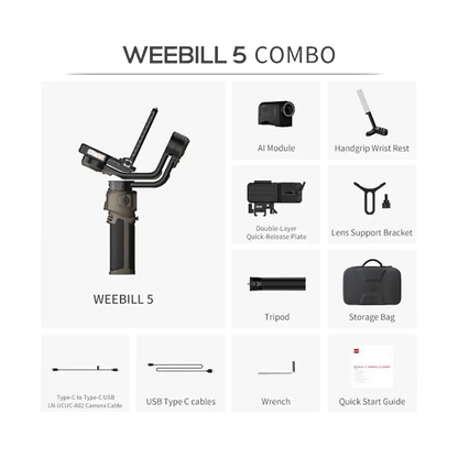 Zhiyun WEEBILL 5 Handheld Gimbal Stabilizer Combo Kit