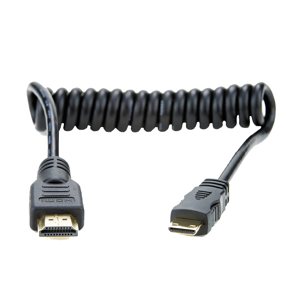 Atomos Cable Coiled Mini HDMI to Full HDMI - 30cm