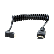 Atomos Cable Coiled Right Angle Micro to Full HDMI - 30cm