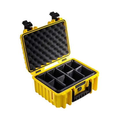B&W International Type 3000 Outdoor Hard Case with Padded Dividers (Yellow)