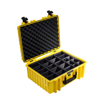 B&W International Type 6000 Outdoor Hard Case with Padded Dividers (Yellow)