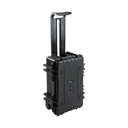B&W Type 6600 Black Case With Dividers on Wheels