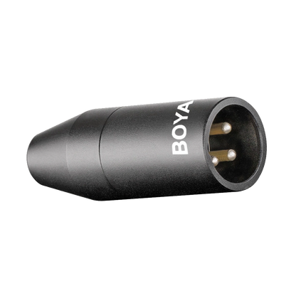 BOYA 3.5mm TRS Female to XLR Male Adapter with Phantom Power Converter