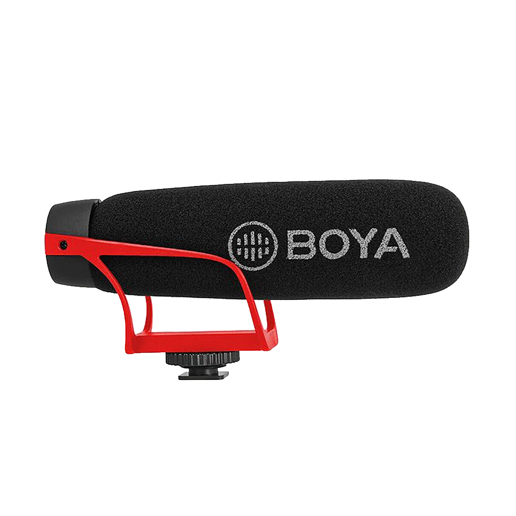 BOYA BY-BM2021R Camera-Mount Supercardioid Shotgun Microphone Red