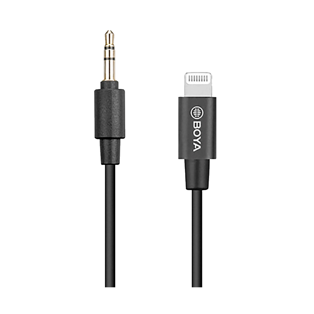 BOYA BY-K1 3.5mm TRS Male to Lightning Adapter Cable (20cm)