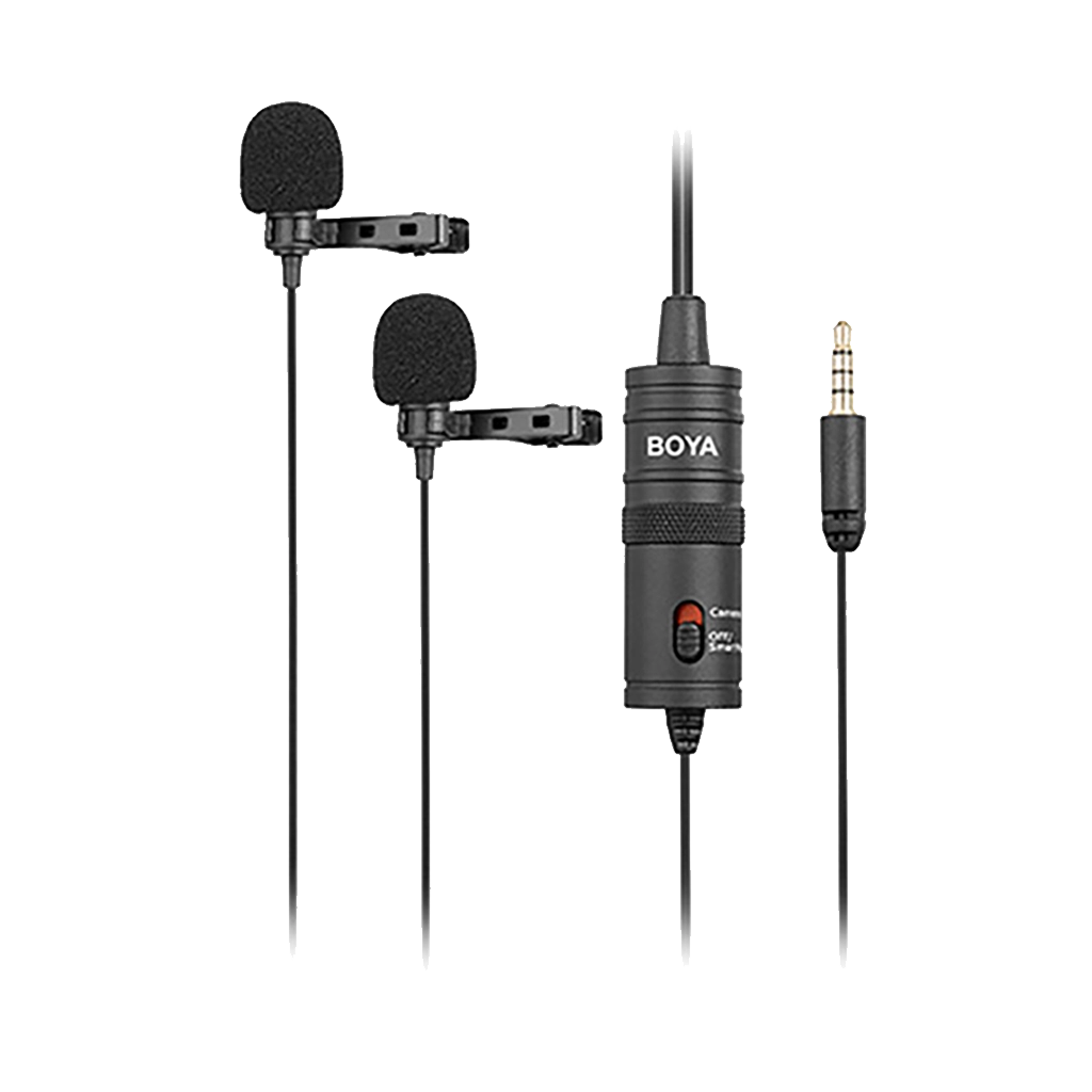 BOYA BY-M1DM Dual Omnidirectional Lavalier Microphone