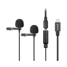 BOYA BY-M2D Digital Dual Omnidirectional Lavalier Microphones with Detachable Lightning Cable (iOS)