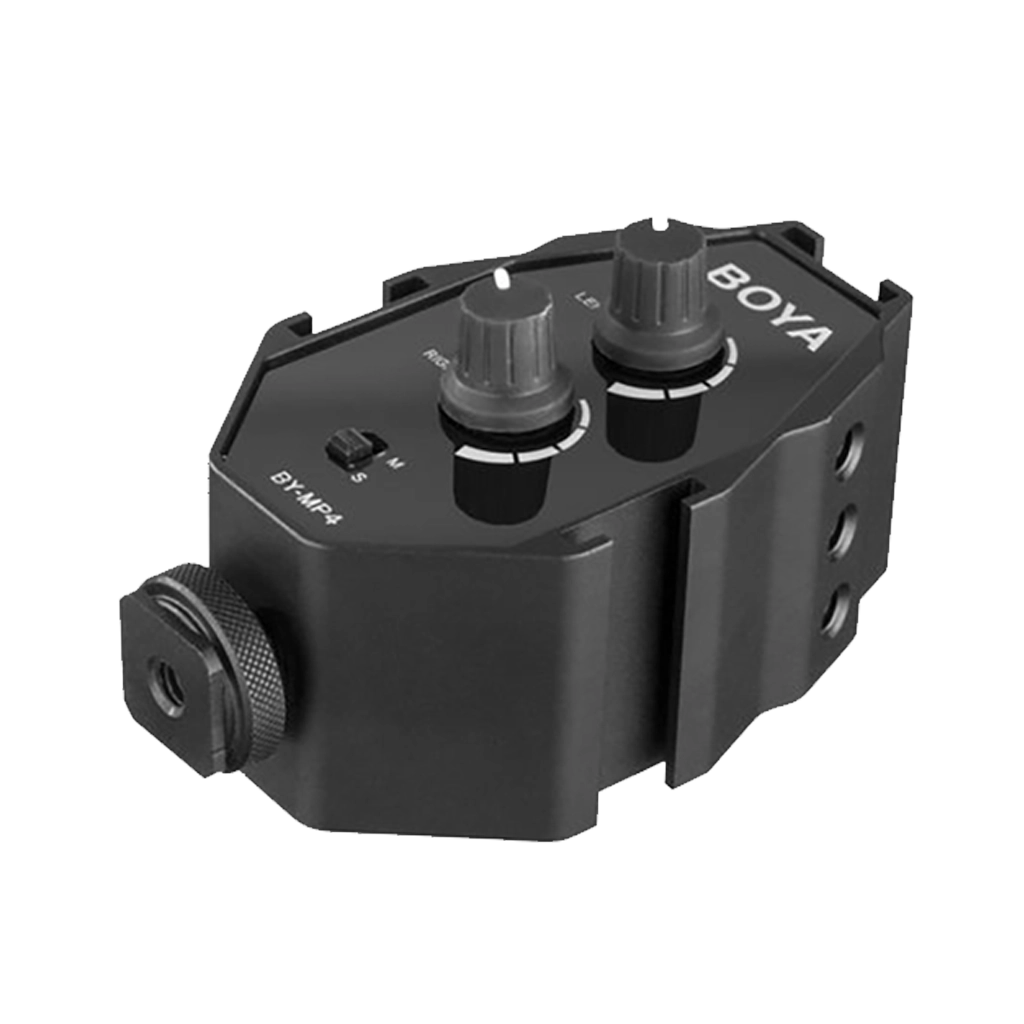 BOYA BY-MP4 2-Channel Audio Adapter for Smartphone, DSLR & Camcorder