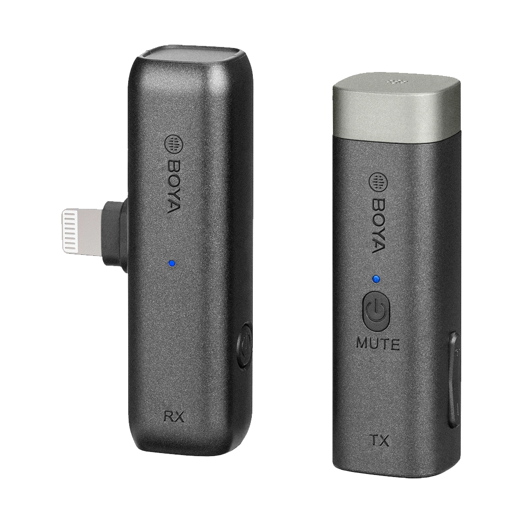 BOYA BY-WM3D Digital True-Wireless Microphone System for iOS Devices, Cameras, Smartphones (2.4 GHz)