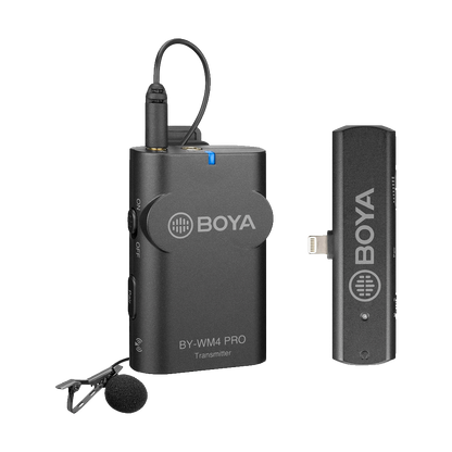 BOYA BY-WM4 PRO-K3 Digital Wireless Omni Lavalier Microphone System for Lightning iOS Devices (2.4 GHz)
