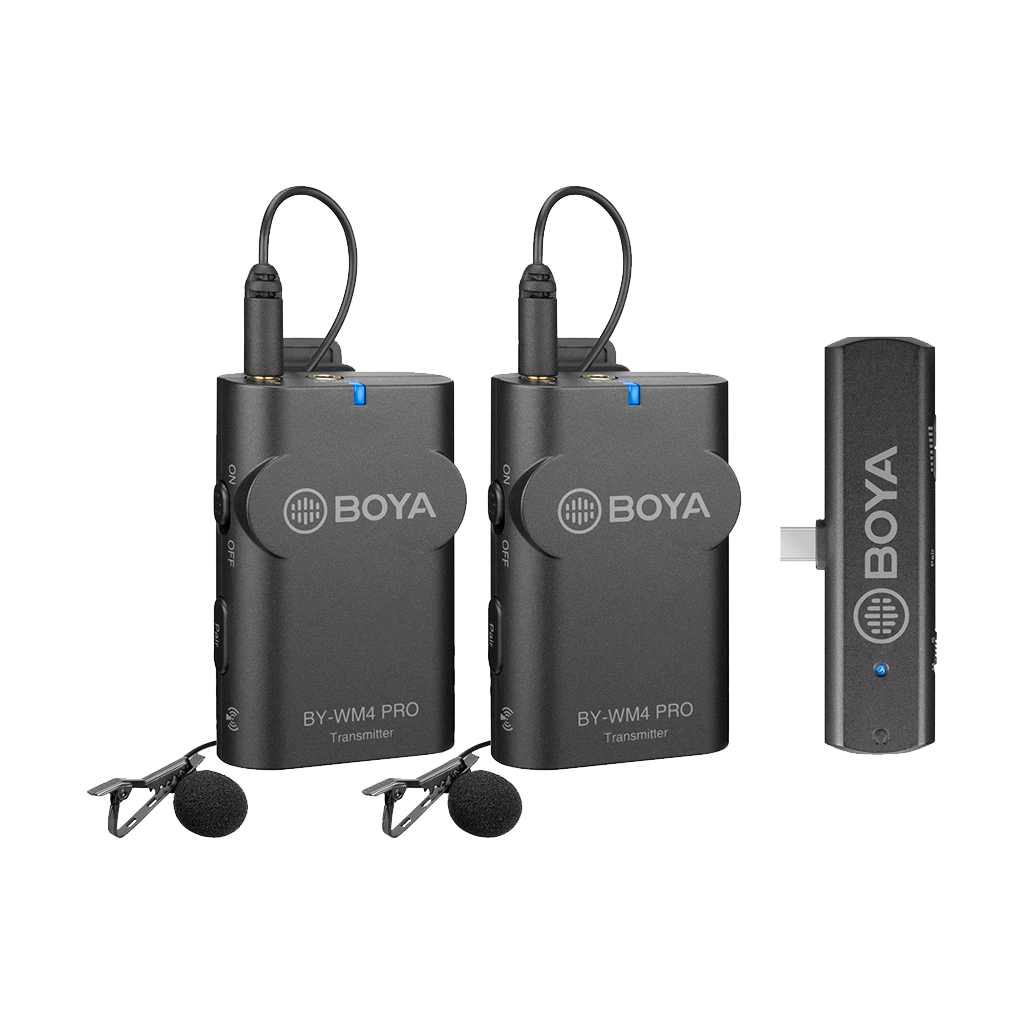 BOYA BY-WM4 PRO-K6 Two-Person Digital Wireless Omni Lavalier Microphone System for USB-C Devices (2.4 GHz)