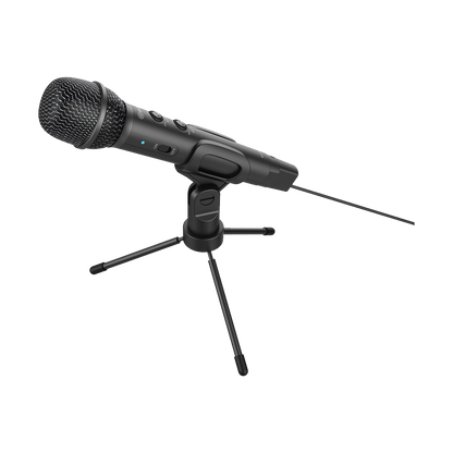 BOYA Handheld Microphone (with Mini Tripod / USB Type-C / USB-A / Lightning Audio Cables Included)