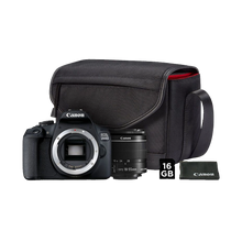 Canon EOS 2000D DSLR Starter Kit with EF-S 18-55mm IS II Lens, Bag & Card