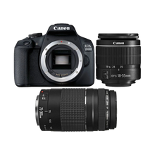 Canon EOS 2000D DSLR with EF-S 18-55mm III DC & EF 75-300mm f/4-5.6 III Lens