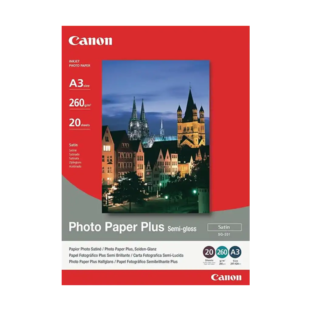 Canon SG-201 Semi-gloss Photo Paper (A3 - 20 Sheets)
