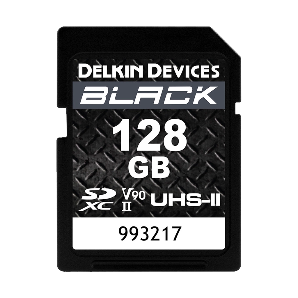 Delkin Devices 128GB BLACK UHS-II SDXC (300MB/s) Memory Card