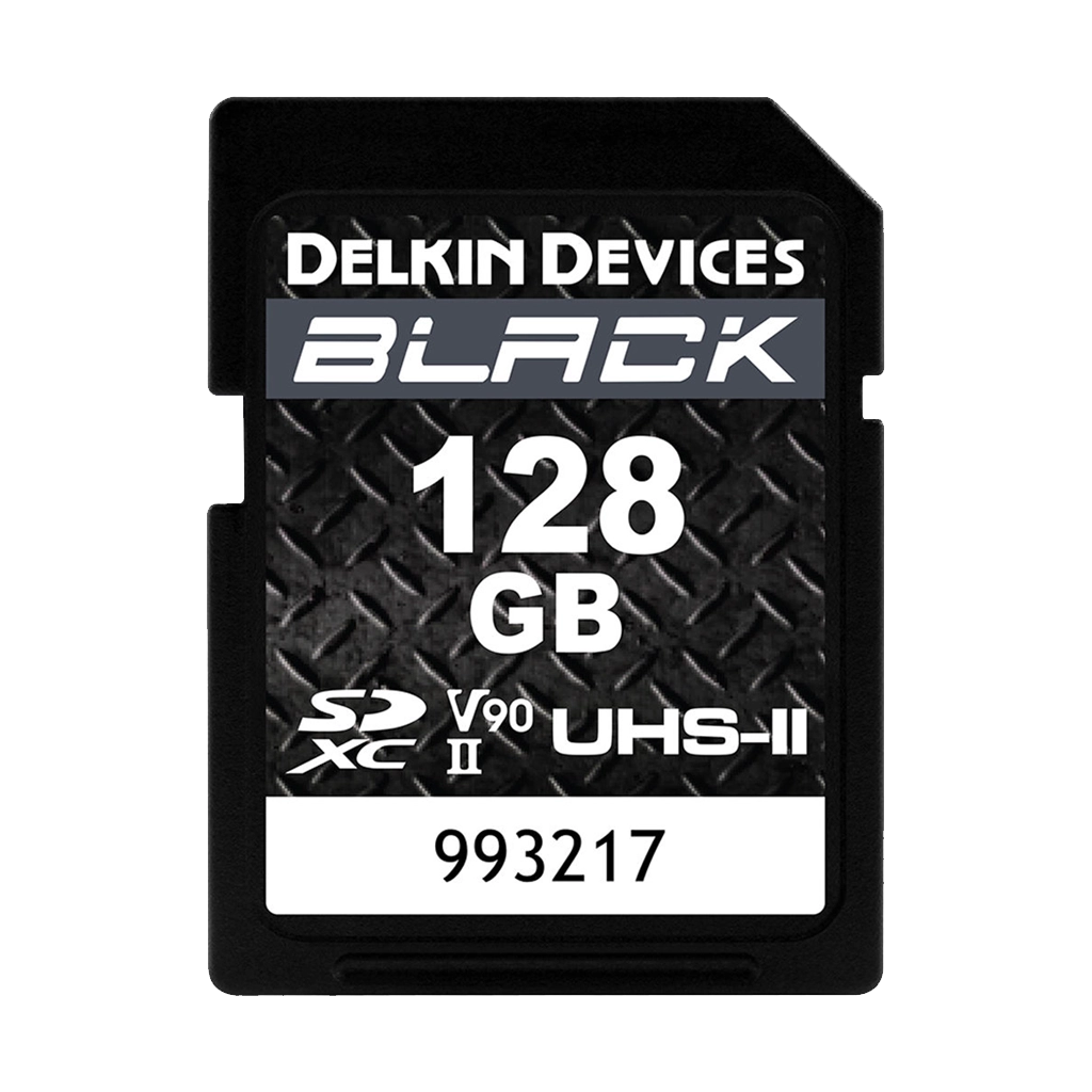 Delkin Devices 128GB BLACK UHSII SDXC (300MB/s) Memory Card Orms