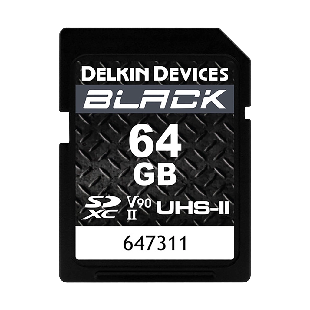 Delkin Devices 64GB BLACK UHS-II SDXC (300MB/s) Memory Card
